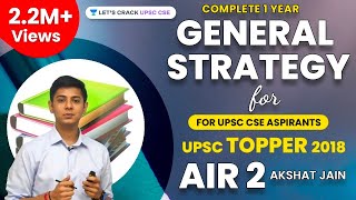 Complete 1 Year UPSC CSE Preparation Strategy by UPSC Topper 2018 AIR 2 Akshat Jain [upl. by Araem547]