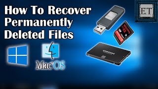 How To Recover Permanently Deleted Files in Windows and MacOS USB Hard Drives [upl. by Yesak]