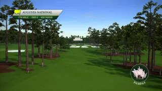 Course Flyover Augusta National Golf Clubs 7th Hole [upl. by Aleahc]