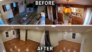 Living Room Remodel TimeLapse Complete Gut 5 Month Renovation [upl. by Nerrag573]