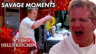 Gordon Ramsay Being Absolutely Savage  Hells Kitchen  Part One [upl. by Kinsley]