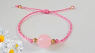 COMO HACER UN PULSERA EN HILO Y PIEDRA AGATA [upl. by Aznofla]