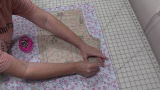 Cutting Out sewing pattern on fabric [upl. by Randene525]