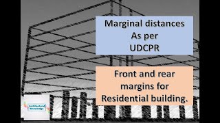 UDCPR  Marginal Distances  Front and rear setback for residential building [upl. by Dorsey]