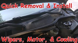 Toyota  Lexus Wipers Motor And Cowling RemovalReInstallation [upl. by Lovato]