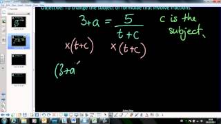 2 Rearranging formula involving fractions [upl. by Emaj]