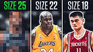 Top 10 Biggest Shoe Sizes in NBA History [upl. by Xenos568]