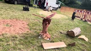 A fabulous range of wooden sculpture at Caerleon festival 2024 [upl. by Vivl]