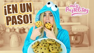 GALLETAS EN 1 PASO  CHOCO CHIPS  MIS PASTELITOS [upl. by Nivert]