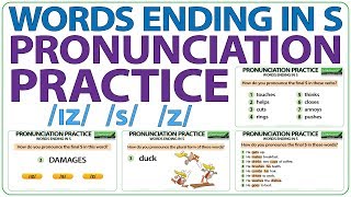 English Pronunciation Practice  How do you pronounce words ending in S [upl. by Satterfield101]