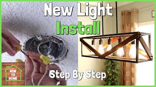 How To Install a Hanging Light Fixture  Dining Room Light Fixture [upl. by Valaree]