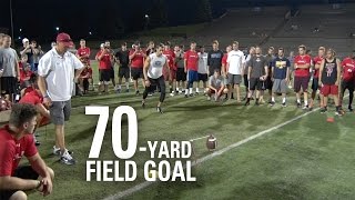 Andrew Baggett  70Yard Field Goal  NFL Draft Eligible Kicker [upl. by Nnyl560]