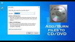 AddBurn files to CDDVD Windows 1110  2023 pdfdocpptmusicvideoetc [upl. by Flo]