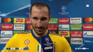 Emotional Giorgio Chiellini dedicates Juventus victory to Davide Astori [upl. by Lilyan]