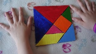 Cómo hacer un Tangram [upl. by Ihcekn]