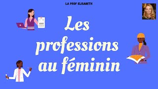 Le féminin des professions en français Niveau A1 de FLE [upl. by Pinchas]