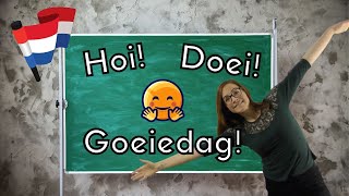 DUTCH GREETINGS  Dutch for BEGINNERS les 1 NT2  A1 [upl. by Bondy]