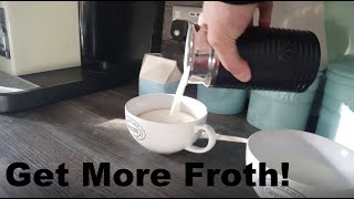 How to Get More Froth from Your Nespresso Coffee Aeroccino  Nespresso tips and help [upl. by Stryker]