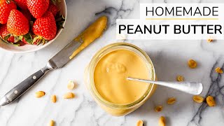 HOWTO MAKE PEANUT BUTTER  homemade peanut butter recipe [upl. by Margreta]