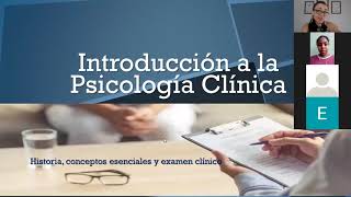 CLASE 1 Introducción a la Psicología Clínica 03 AGOSTO 2020 [upl. by Eegnat]