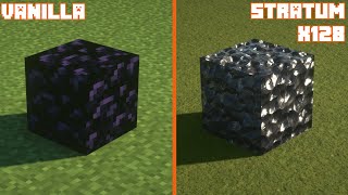 Vanilla vs Stratum x128  Texture Comparison [upl. by Octavus]