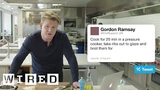 Gordon Ramsay Answers Cooking Questions From Twitter  Tech Support  WIRED [upl. by Catton]