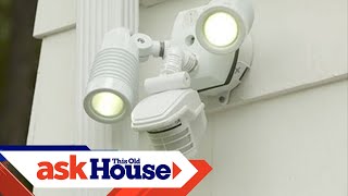 How to Install a MotionActivated Security Light  All About Lights  Ask This Old House [upl. by Ainotal]