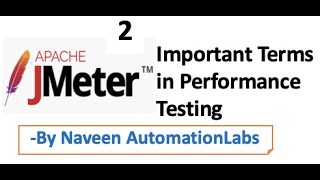 Common Important Terms used in Performance Testing  JMeter  Part 2 [upl. by Blanchette]