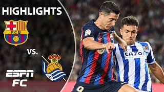 Real Sociedad vs Barcelona  LaLiga Highlights  ESPN FC [upl. by Aniez688]