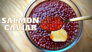 Budget Friendly BUT FANCY Homemade Salmon CAVIAR Easy 3 steps [upl. by Yvi419]