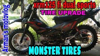 MONSTER TIRES  XRM 125 fi DUAL SPORTS [upl. by Pavior]