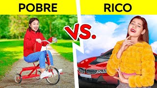 ESTUDIANTE NORMAL VS RICO  ¡Chica pobre vs rica Cambio de cuerpos de 24 h por 123 GO CHALLENGE [upl. by Ydnih825]