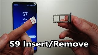 Samsung Galaxy S9  S9 Plus SIM Card amp Micro SD How to Insert or Remove [upl. by Klarika]