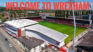 Wrexham AFC  The Racecourse Ground by drone [upl. by Ilrak]