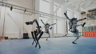 Boston Dynamics Robots Dance to The Humans Are Dead [upl. by Dinny]