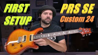 PRS SE Custom 24  First Setup and Nut Finishing for Better Tuning [upl. by Steinberg]