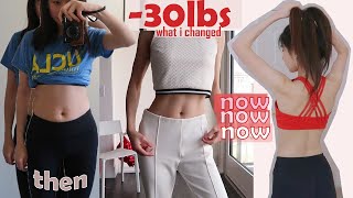 everything i changed to lose 30lbs  MY WEIGHT LOSS JOURNEY health amp glow up  glow up journal 9 [upl. by Chon]