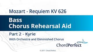 Mozarts Requiem Part 2  Kyrie  Bass Chorus Rehearsal Aid [upl. by Dasya]