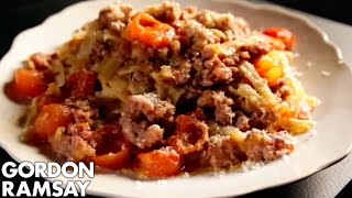 Tagliatelle with Quick Sausage Meat Bolognese  Gordon Ramsay [upl. by Atul583]