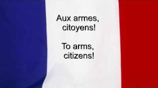 quotLa Marseillaisequot  France National anthem French amp English lyrics [upl. by Zalea781]