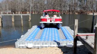 Dock Blocks™ Pontoon Boat Lift Lake [upl. by Kenti]