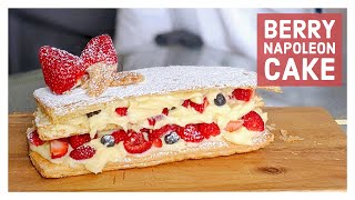 Baking Marthas Country Bakerys Berry Napoleon CakeEasy Mille Feuille Dessert Recipe 網紅拿破崙蛋糕Vlog1 [upl. by Dev533]