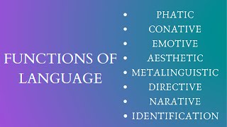 Functions of language  What is language and its functions [upl. by Goat]