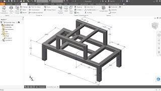 Autodesk Inventor Tutorial How to make steel Frame [upl. by Arot198]