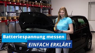 Autobatterie messen  Multimeter richtig benutzen  Tutorial [upl. by Atterual158]