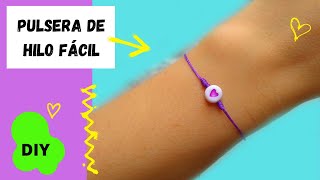 💜 Pulsera de Hilo Rápida y fácil de hacer para regalar  pulsera bonita de amistad shorts [upl. by Aubin]