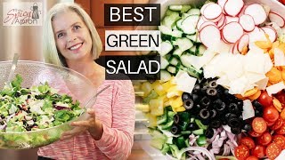 Tossed Green Salad Recipes for a Crowd  EASY PEASY [upl. by Yllil670]