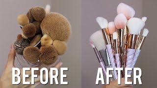 HOW TO CLEAN MAKEUP BRUSHES [upl. by Rinee]