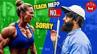 Anatoly is scaring a female bodybuilder 😱  Anatoly GYM PRANK 1 [upl. by Neeluj]