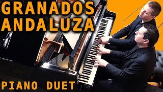 GRANADOS  ANDALUZA  SPANISH DANCE NO 5  PIANO DUET  SCOTT BROTHERS DUO [upl. by Frants39]